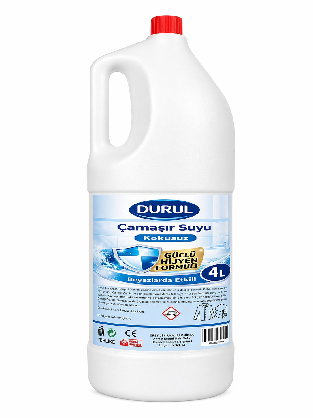 Durul Çamaşır Suyu 4L