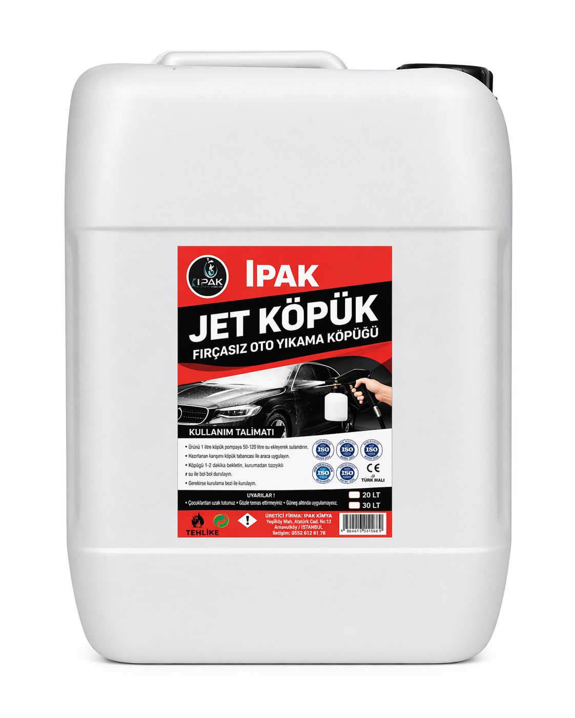 IPAK Jet Köpük Oto Şampuanı 20L